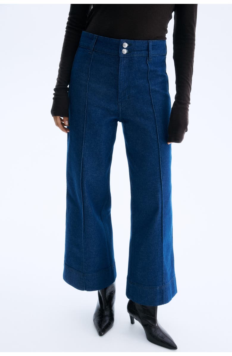 H&M Wide High Ankle Jeans, Alternate, color, Blue