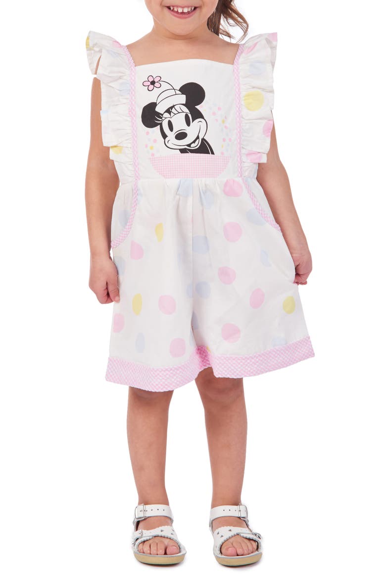 x Disney Polka Dot Romper, Alternate, color, WHITE