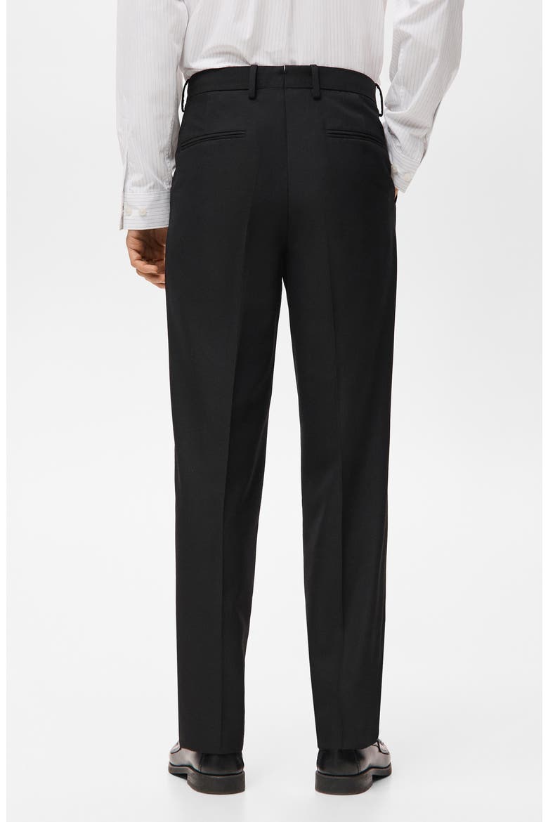 Regular Fit Pleated Pants, Alternate, color, BLACK