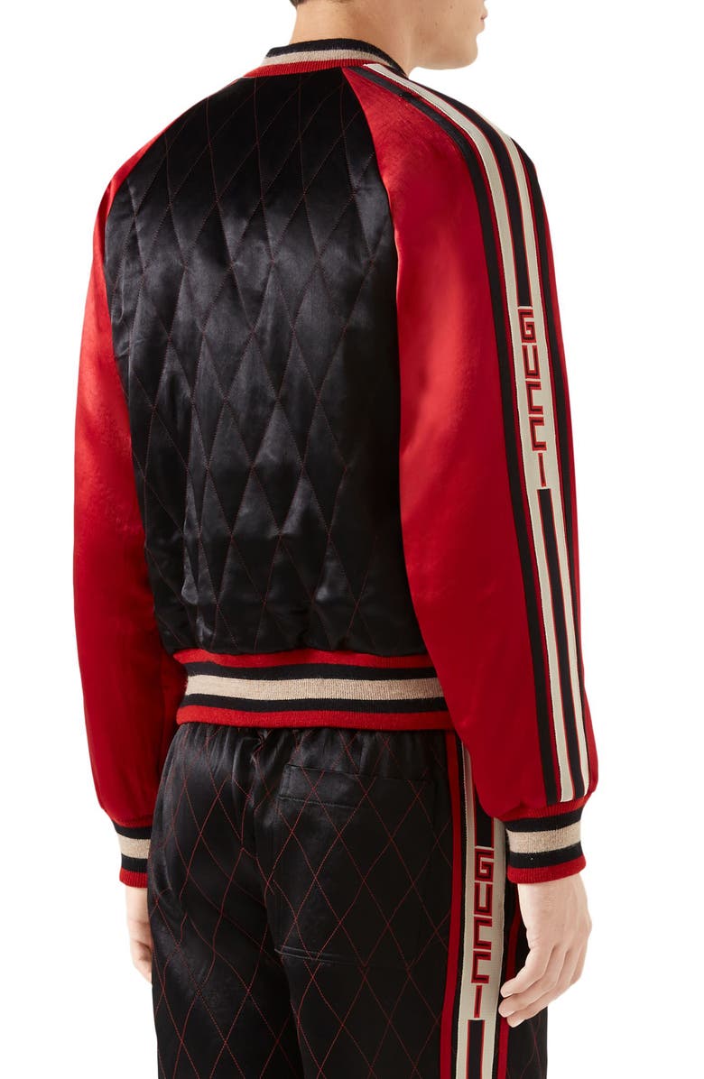 Gucci Reversible Quilter Souvenir Jacket, Alternate, color,