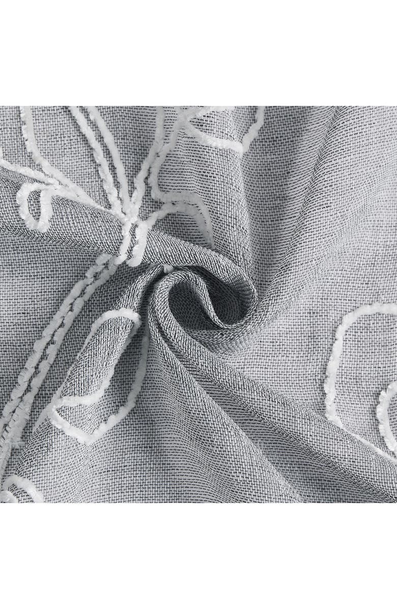 DAINTY HOME Set of 2 Embroidered Sheer Curtain Panels, Alternate, color, Silver