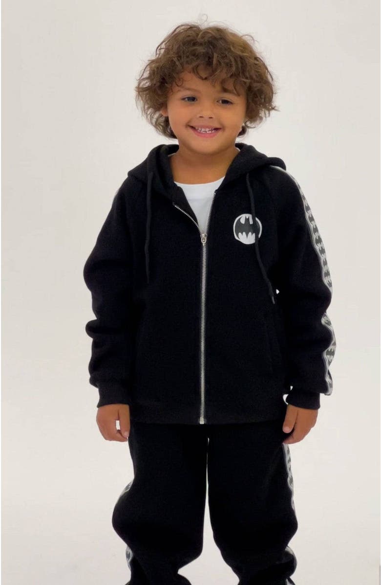 Lola + The Boys Batman Black Stripe Set, Alternate, color,