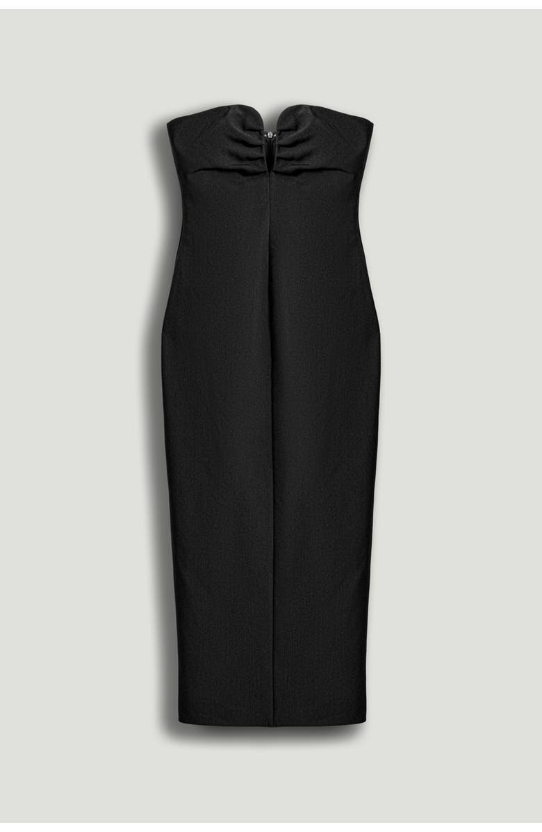 Nocturne Strapless Sweetheart Midi Pencil Dress, Alternate, color, Black