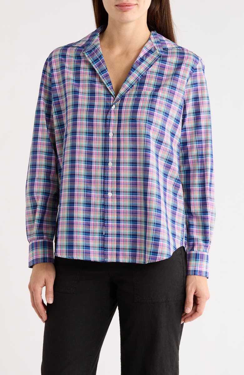 Frank & Eileen Relaxed Fit Cotton Button-Up Shirt, Main, color, Pink Blue Yellow Plaid