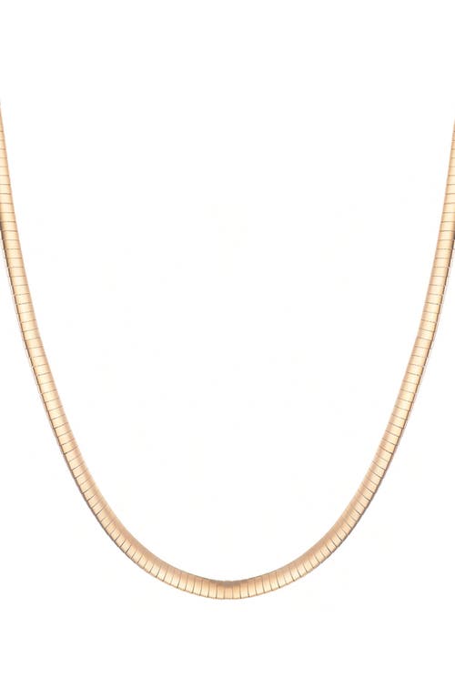Adornia Tarnish Resistant 18k Gold Plated Omega Layering Chain Necklace In Gold