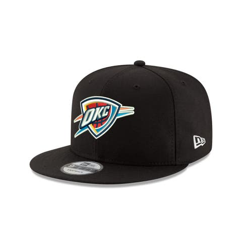 Men's New Era Black Oklahoma City Thunder Core Logo 9FIFTY Snapback Hat