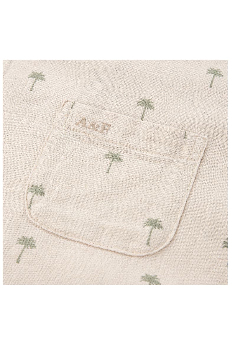 Kids' Linen Blend Camp Shirt, Alternate, color, SEAGRASS