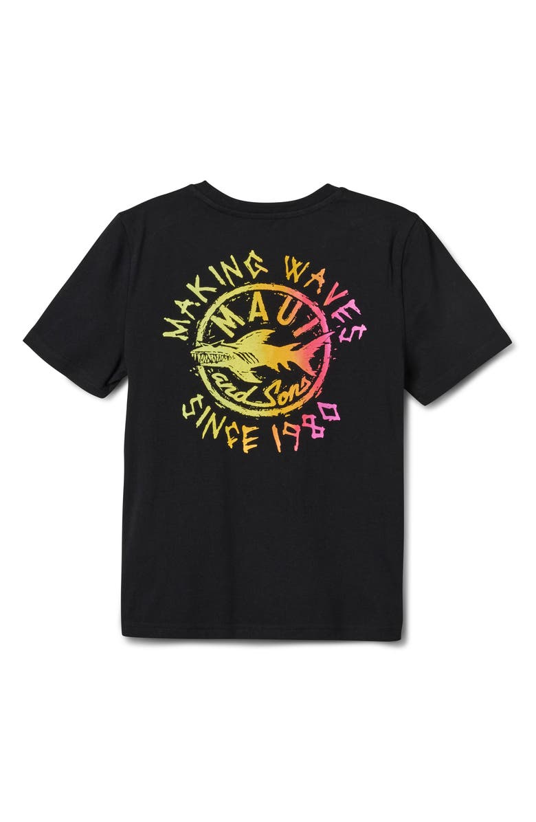 Maui & Sons Wave Maker Graphic T-Shirt, Alternate, color, Black