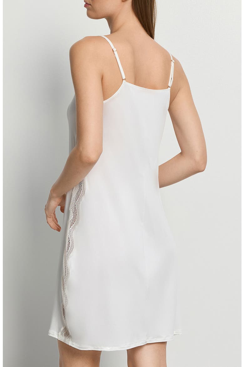 Cira Tulle Lace Trim Slip, Alternate, color, OFF WHITE