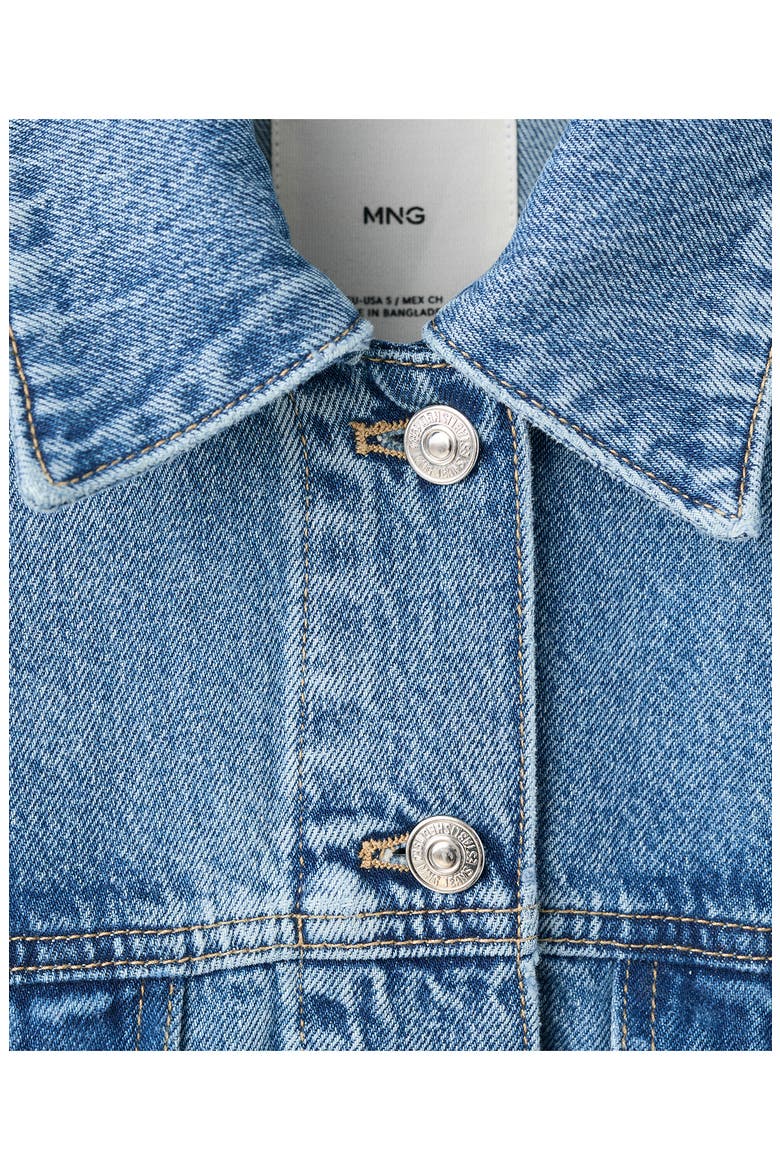 Oversize Crop Denim Jacket, Alternate, color, MEDIUM BLUE