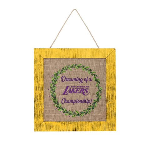 Los Angeles Lakers 12'' Double-Sided Burlap Sign