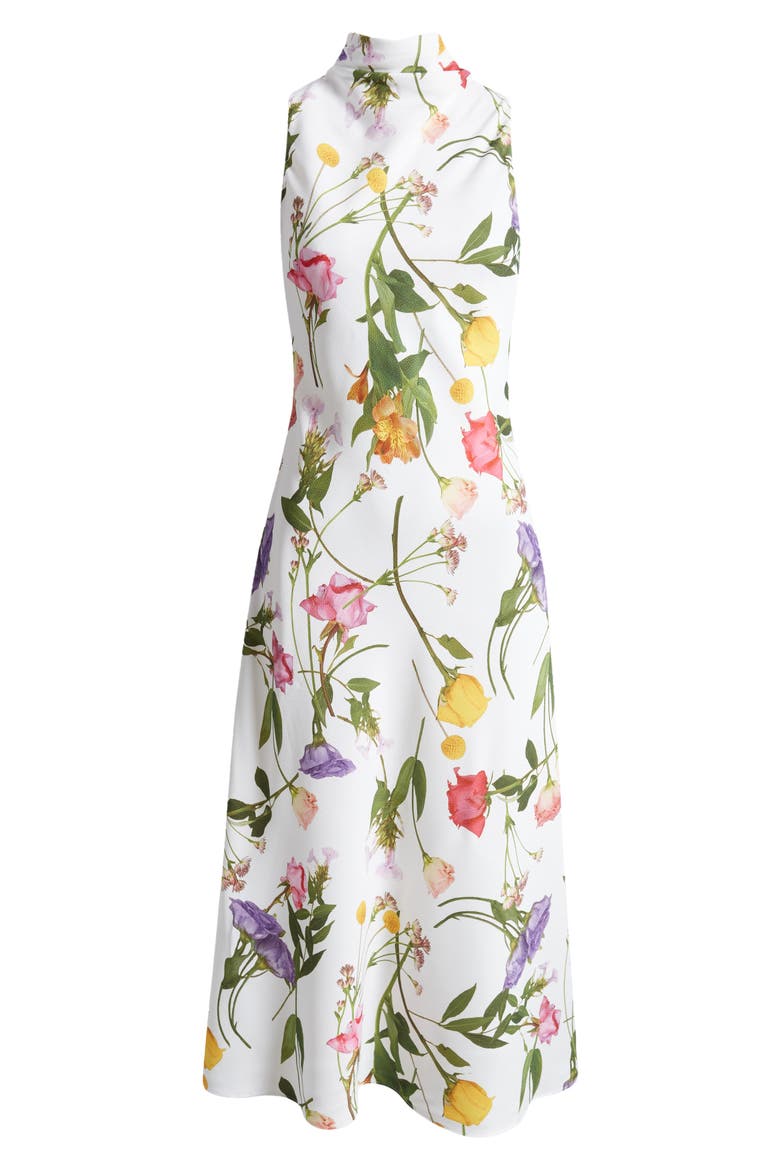 Addilin Floral Sleeveless Dress, Alternate, color, WHITE