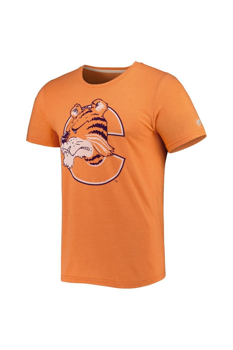 Men's Homefield Heathered Orange Clemson Tigers Team Logo Vintage T-Shirt, Alternate, color, Heather Orange