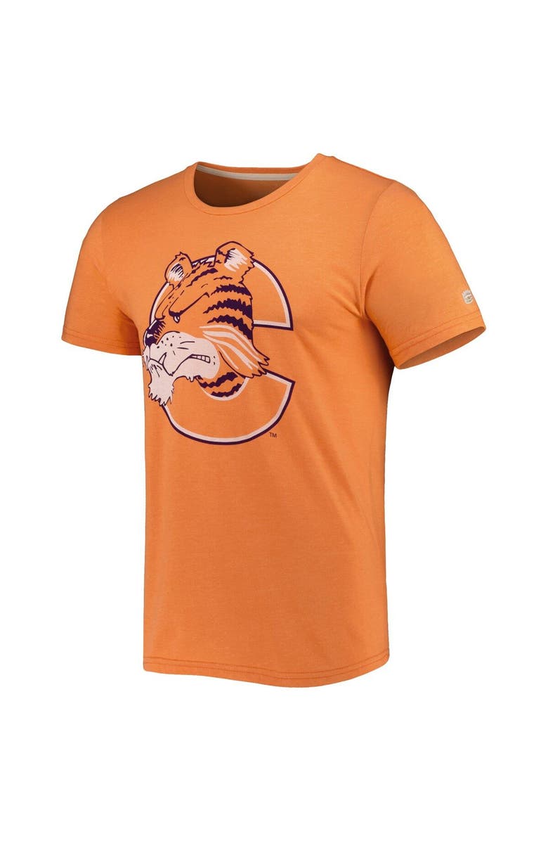 HOMEFIELD Men's Homefield Heathered Orange Clemson Tigers Team Logo Vintage T-Shirt, Alternate, color,