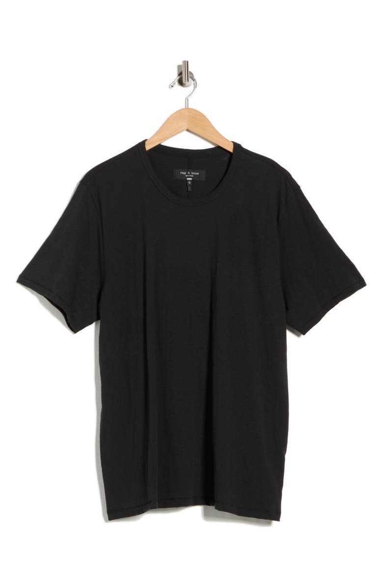 rag & bone Classic Cotton Slub Jersey T-Shirt, Main, color, Black