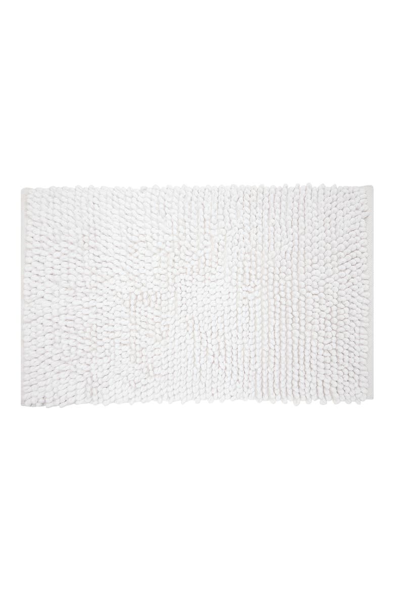 Chenille Bath Rug, Main, color, WHITE