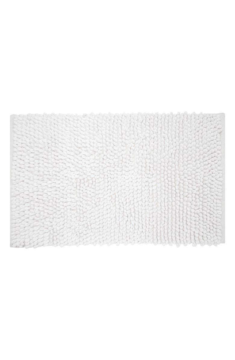 NORDSTROM RACK Chenille Bath Rug, Main, color, White