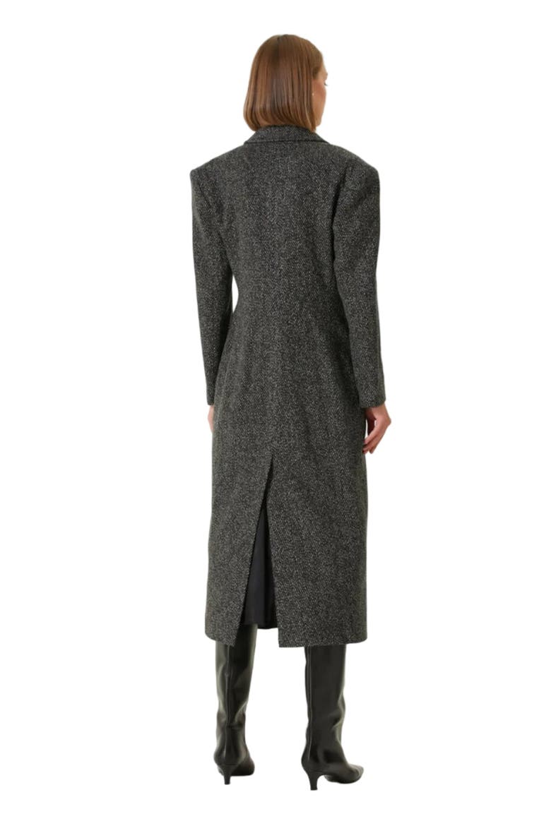 Wool & Cashmere Blend Your *Itch Cashmere Blend Long Overcoat, Alternate, color, BLACK & WHITE