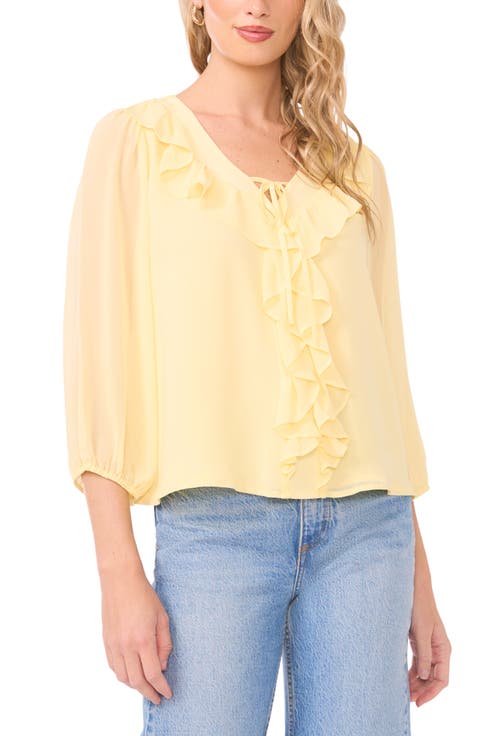 Ruffle Chiffon Top