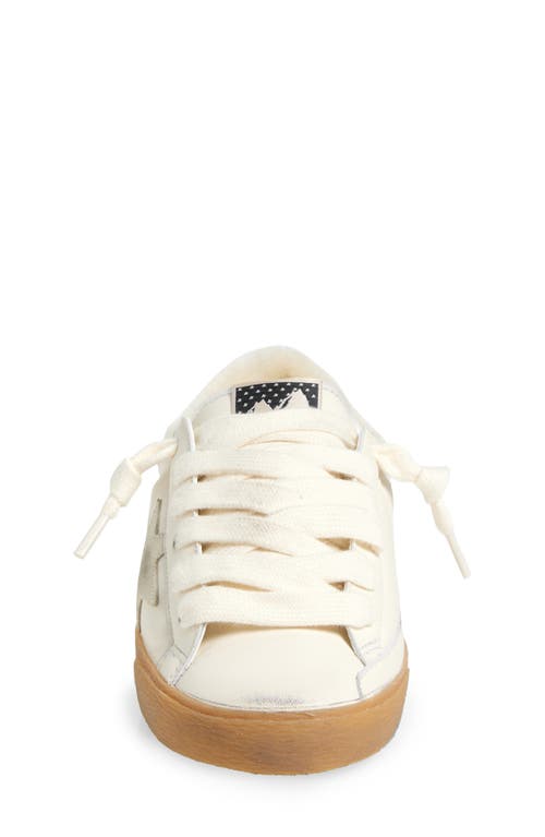 Shop Golden Goose Super-star Genuine Shearling Lined Low Top Sneaker In Optic White