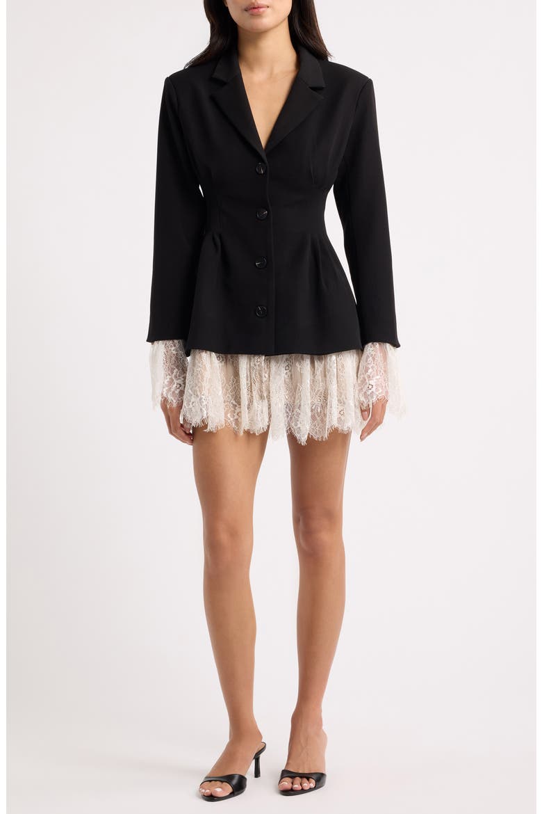 Valletta Blazer Minidress, Main, color, BLACK