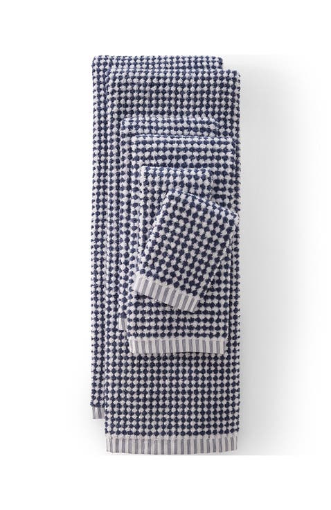 Turkish Quick-Dry Cotton Textured Gingham Bath Towel