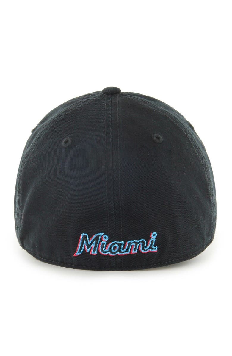 '47 Men's '47 Black Miami Marlins Franchise Logo Fitted Hat, Alternate, color, Black