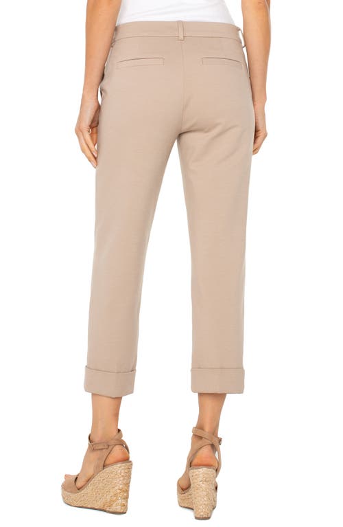 Liverpool Los Angeles Kelsey Crop Tapered Pants In Biscuit Tan