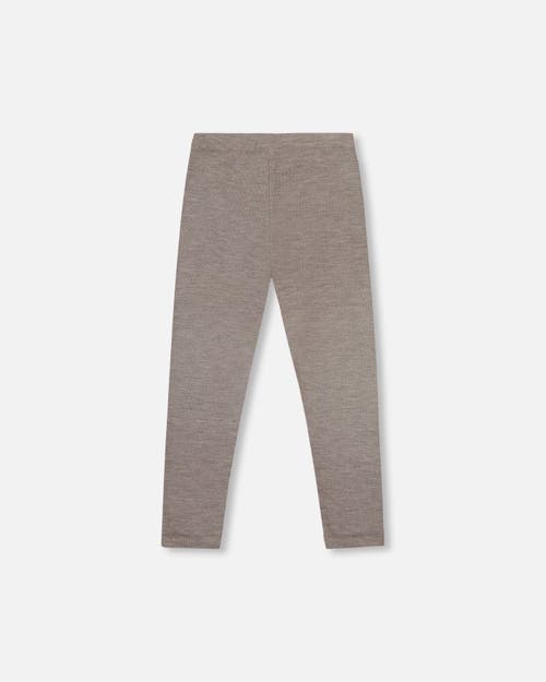 Deux Par Deux Super Soft Ribbed Leggings In Brown
