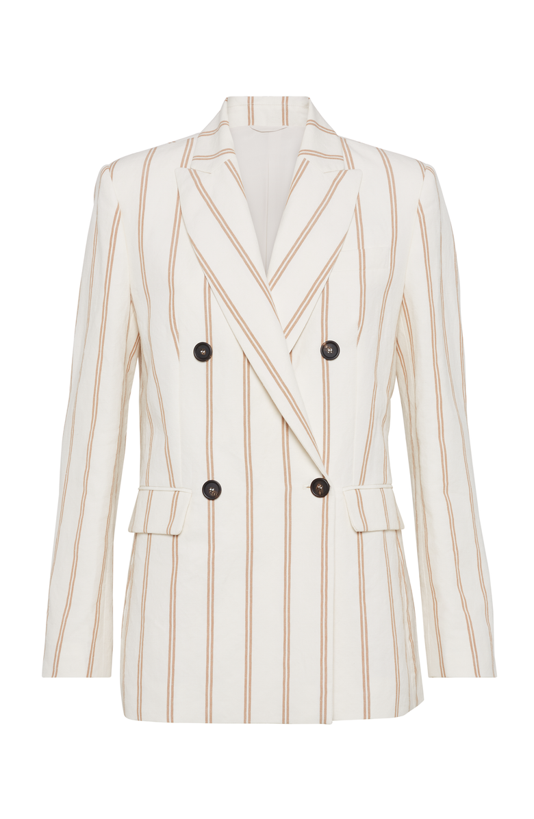 Brunello Cucinelli Regimental panama jacket, Main, color, 