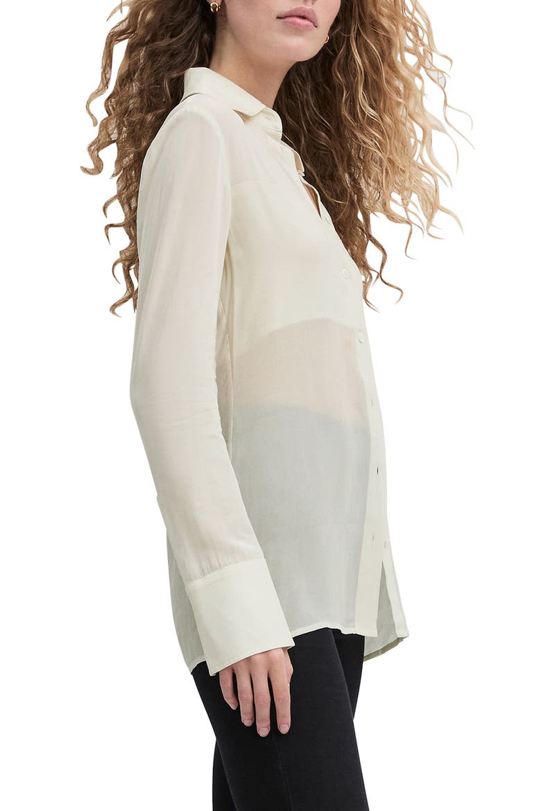 The Sheer Sophistication Button-Up Shirt, Alternate, color, IVORY