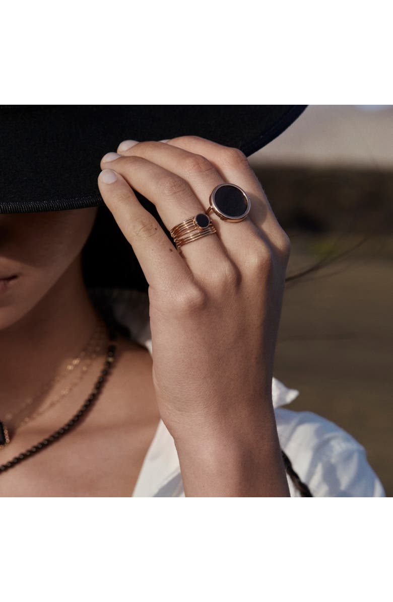 ginette ny Disc Ring, Alternate, color, Black Onyx