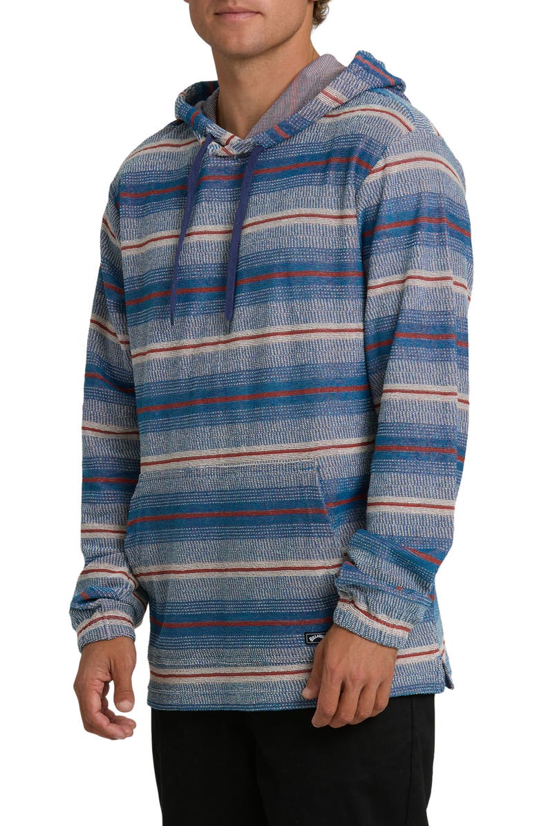 Billabong Flecker Diego Stripe Cotton Hoodie, Alternate, color, Dark Denim