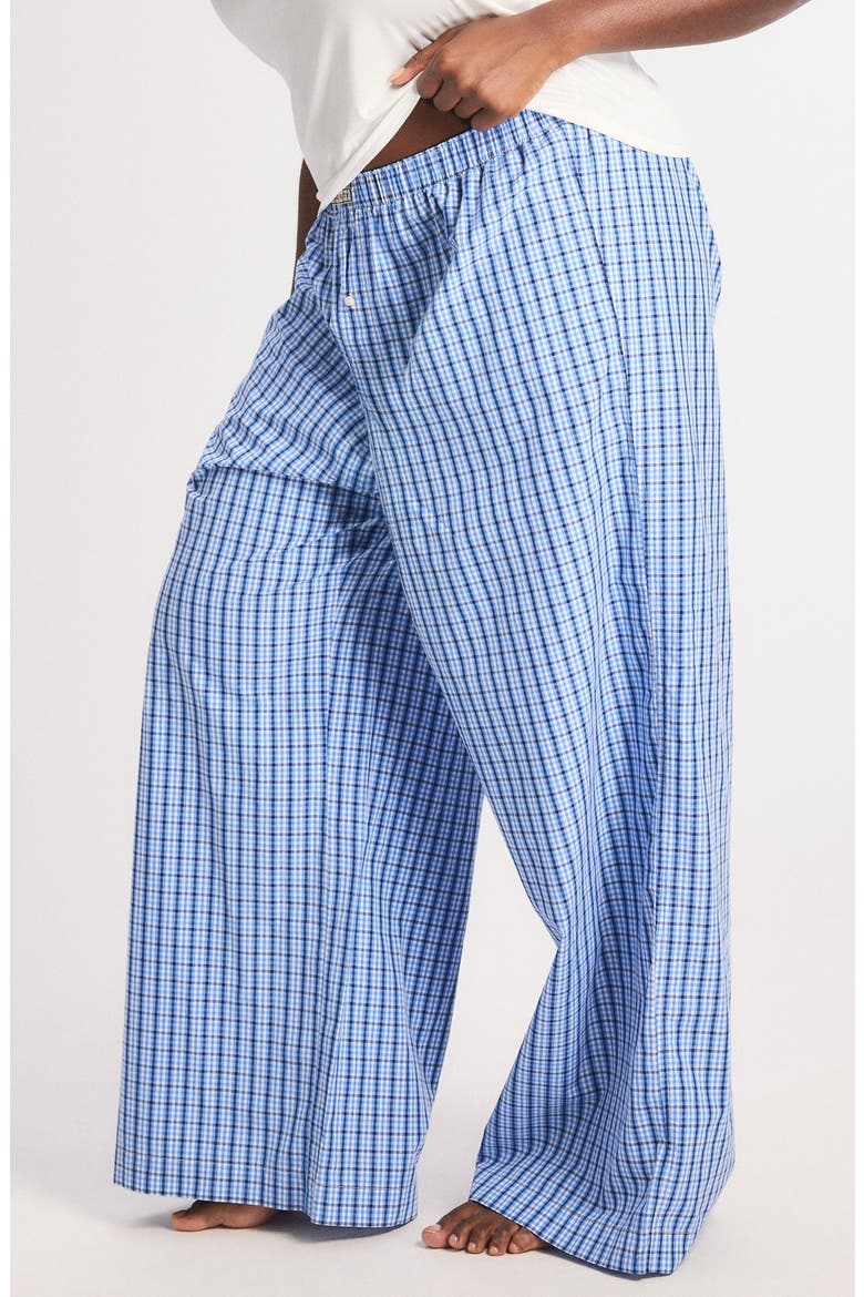 Kickback Casuals Sleep Pants, Alternate, color, SKYLINE BLUE PLAID BEHAVIOR