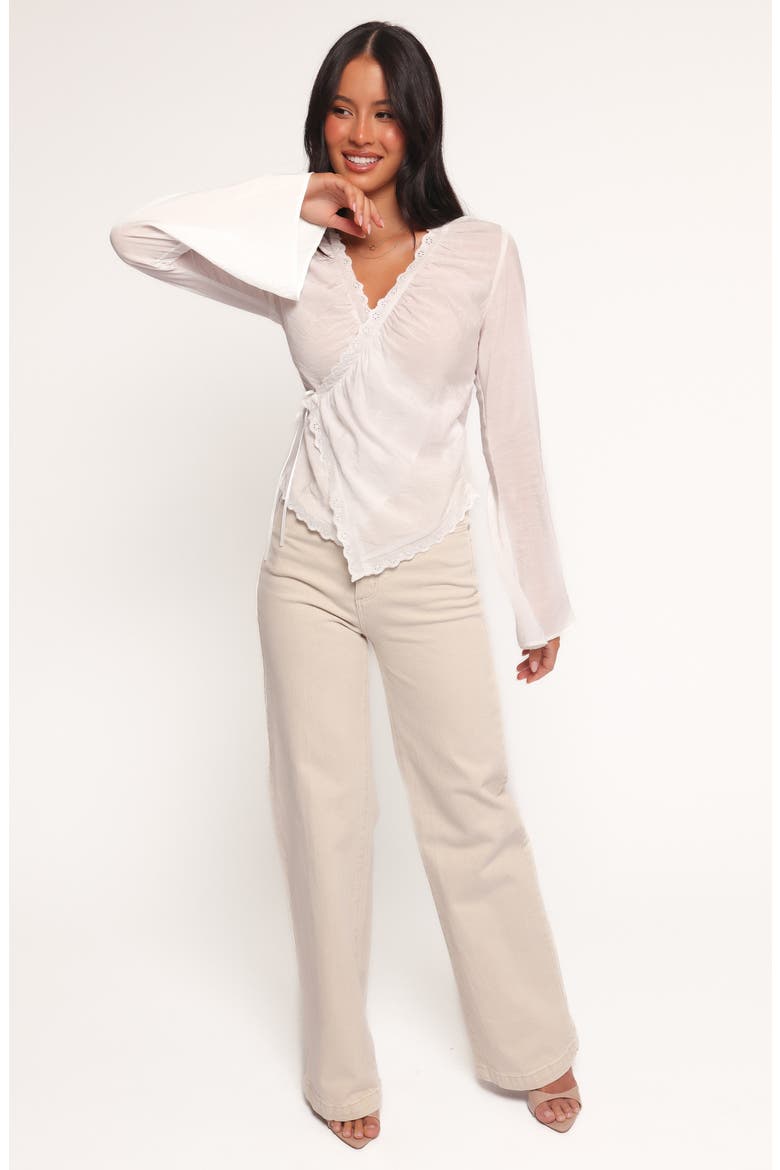 Adira Wrap Top, Alternate, color, WHITE