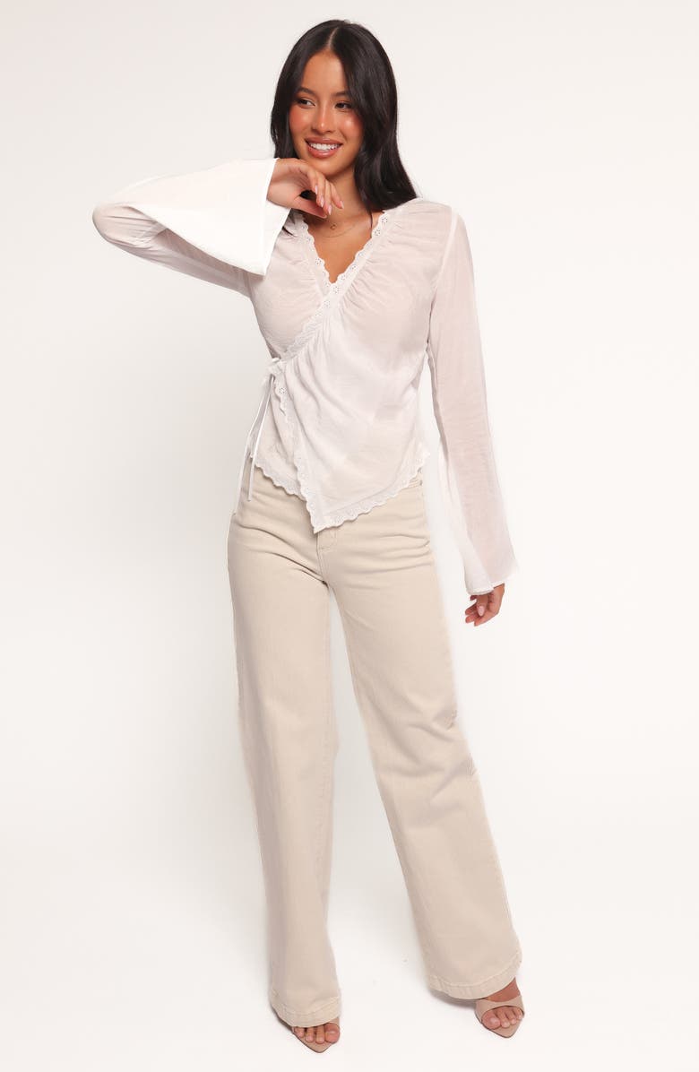 Petal & Pup Adira Wrap Top, Alternate, color, White