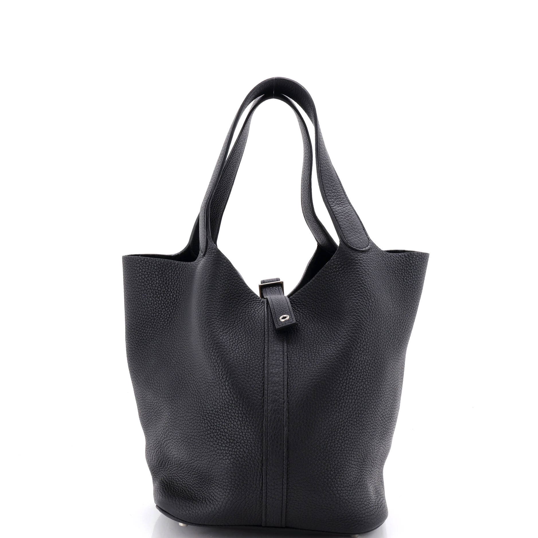 Picotin Lock Bag Clemence GM, Main, color, Noir
