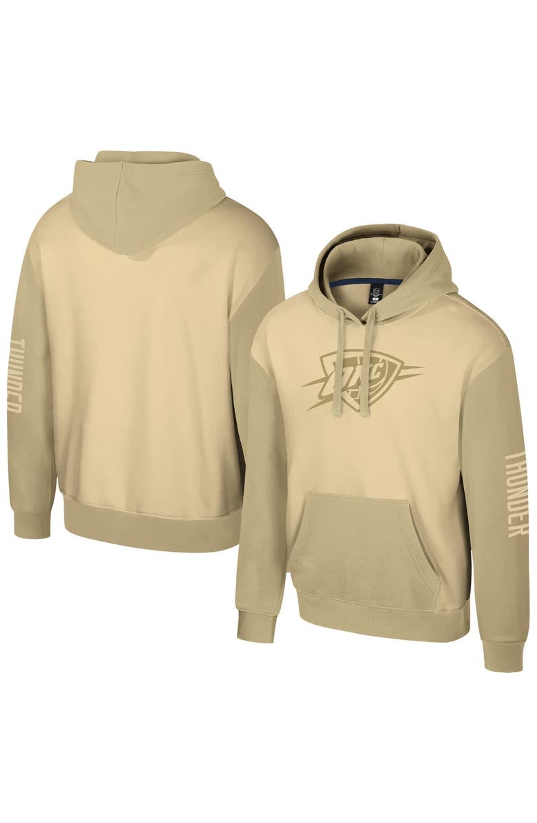 Stadium Essentials Unisex Stadium Essentials Khaki Oklahoma City Thunder Rafters Burst Hoodie, Main, color, Khaki