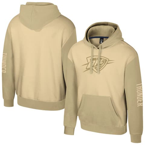 Unisex Stadium Essentials Khaki Oklahoma City Thunder Rafters Burst Hoodie