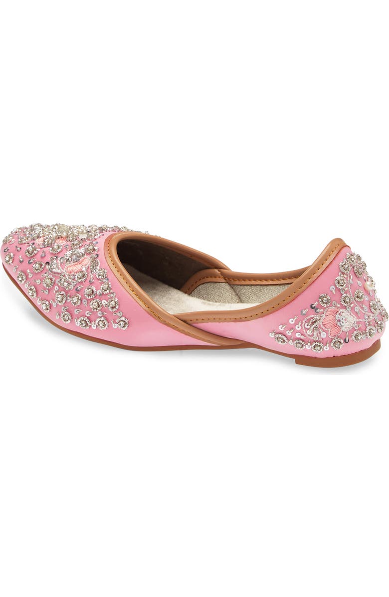 FUCHSIA Embellished Jutti Flat, Alternate, color, Pink