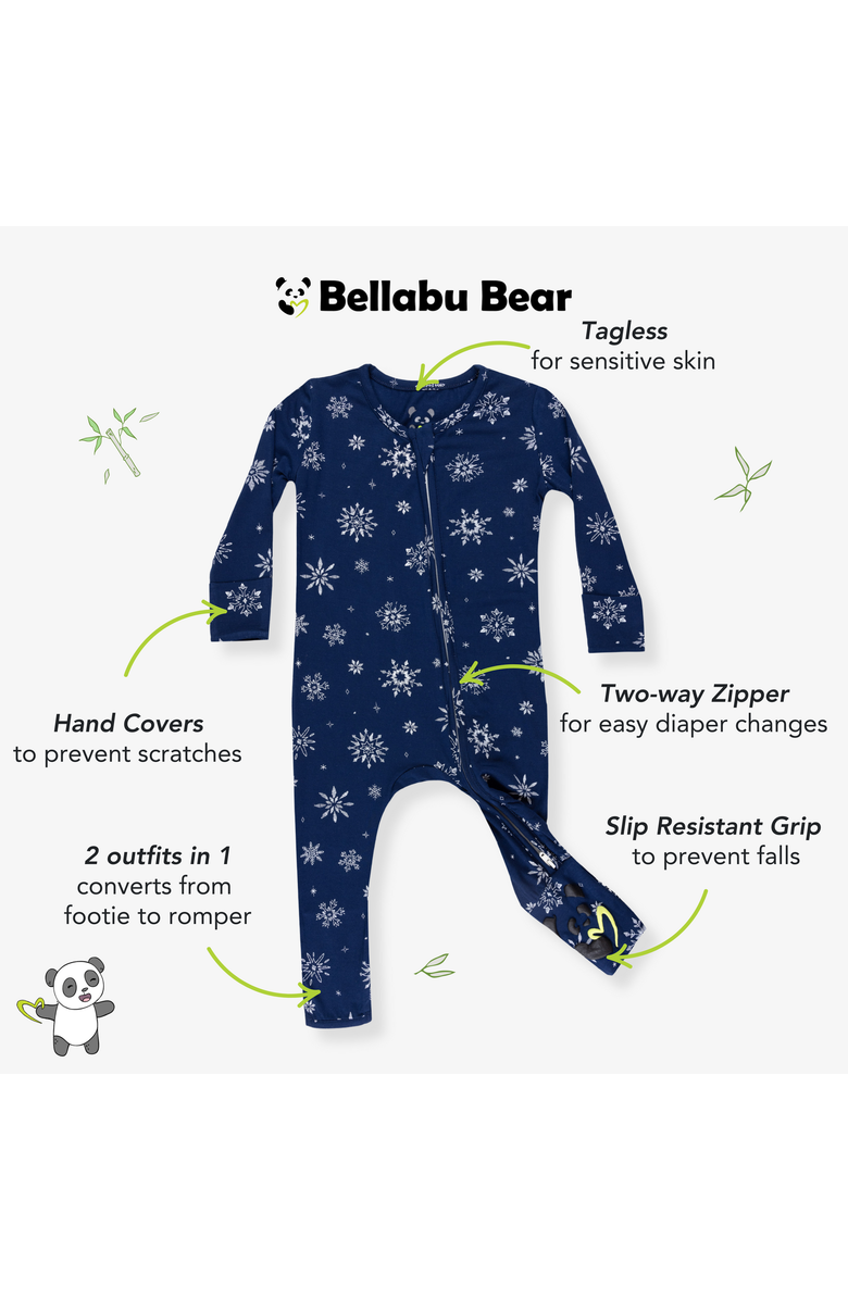 Bellabu Bear Baby Snowflake Convertible Footie, Alternate, color, Snowflake