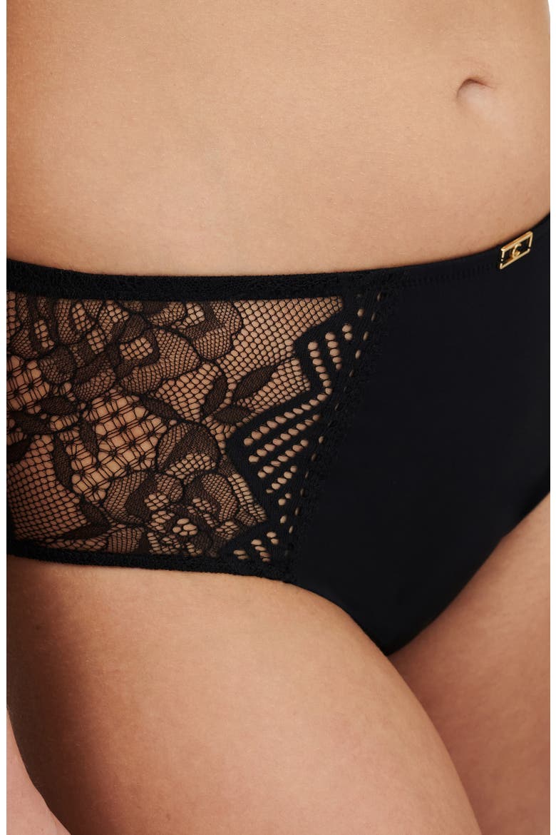 Origins Orchids Lace Bikini, Alternate, color, BLACK