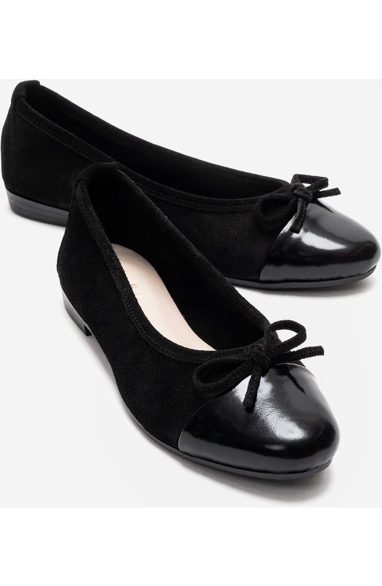 Forever & Always Shoes Boleo Leather Ballet Flat, Main, color, Black Suede