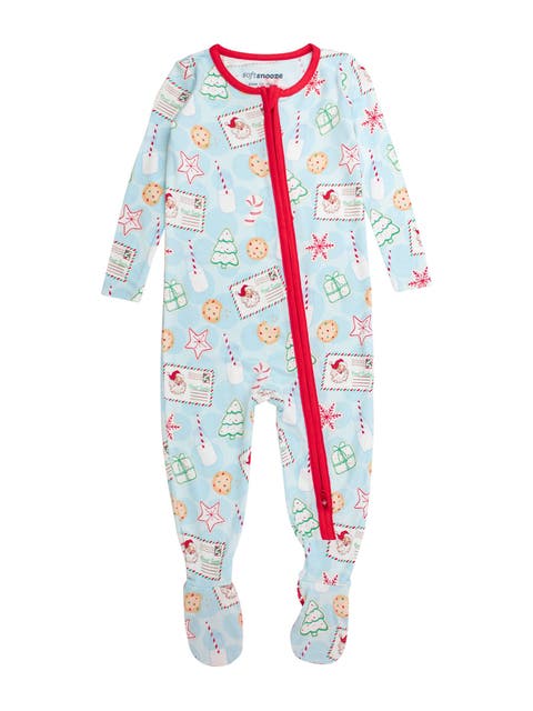 SoftSnooze Gender Inclusive Holiday One Piece Footie Pajamas