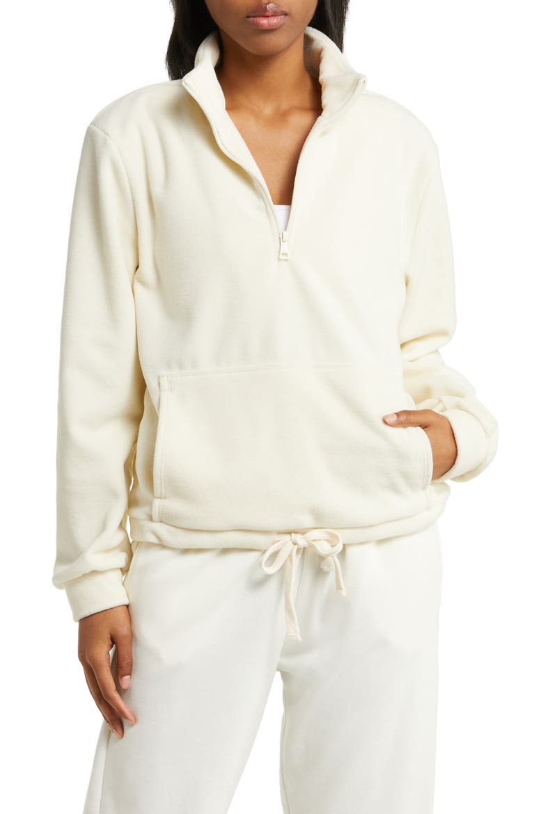 New Terrain Quarter Zip Pullover, Main, color, CREAM
