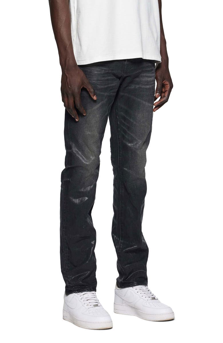 Double Dip Coated Slim Straight Leg Jeans