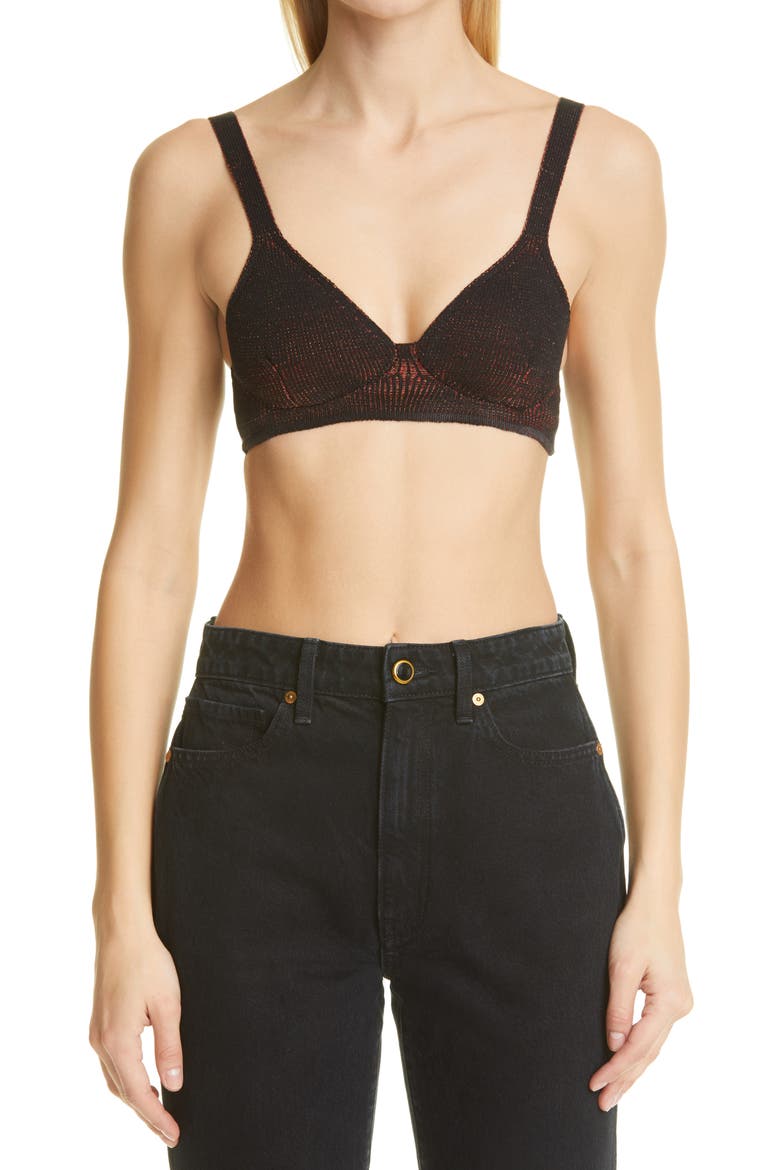 Bravery Knit Bra (Nordstrom Exclusive), Main, color, TECHNO