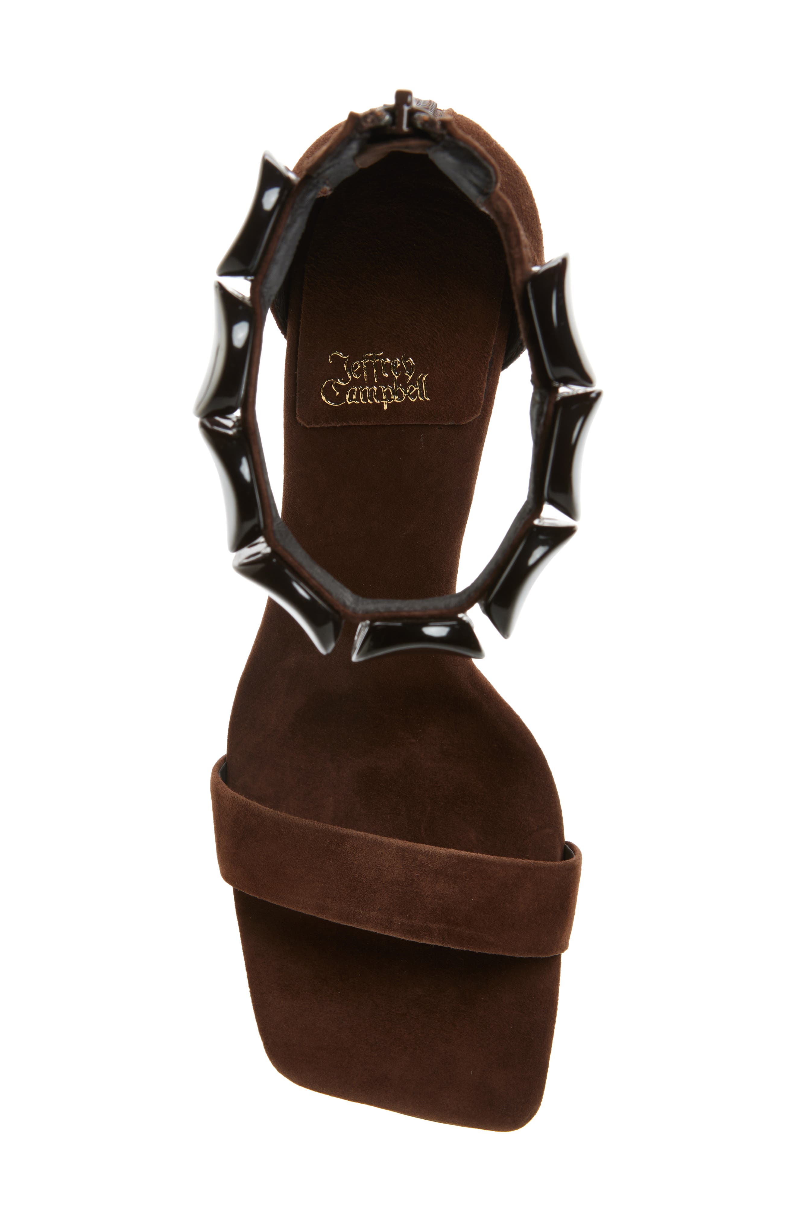 Jeffrey Campbell Palia Ankle Strap Sandal, Alternate, color, Brown Suede Combo