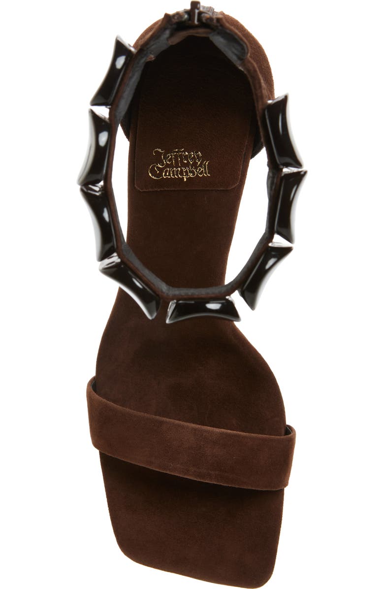 Jeffrey Campbell Palia Ankle Strap Sandal, Alternate, color, Brown Suede Combo