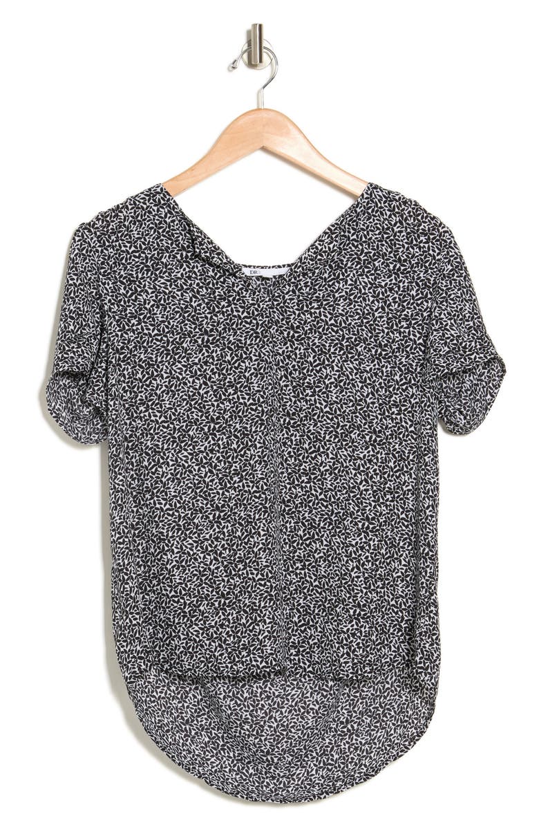 DR2 by Daniel Rainn Pleated Sleeve Split Neck Blouse, Alternate, color,